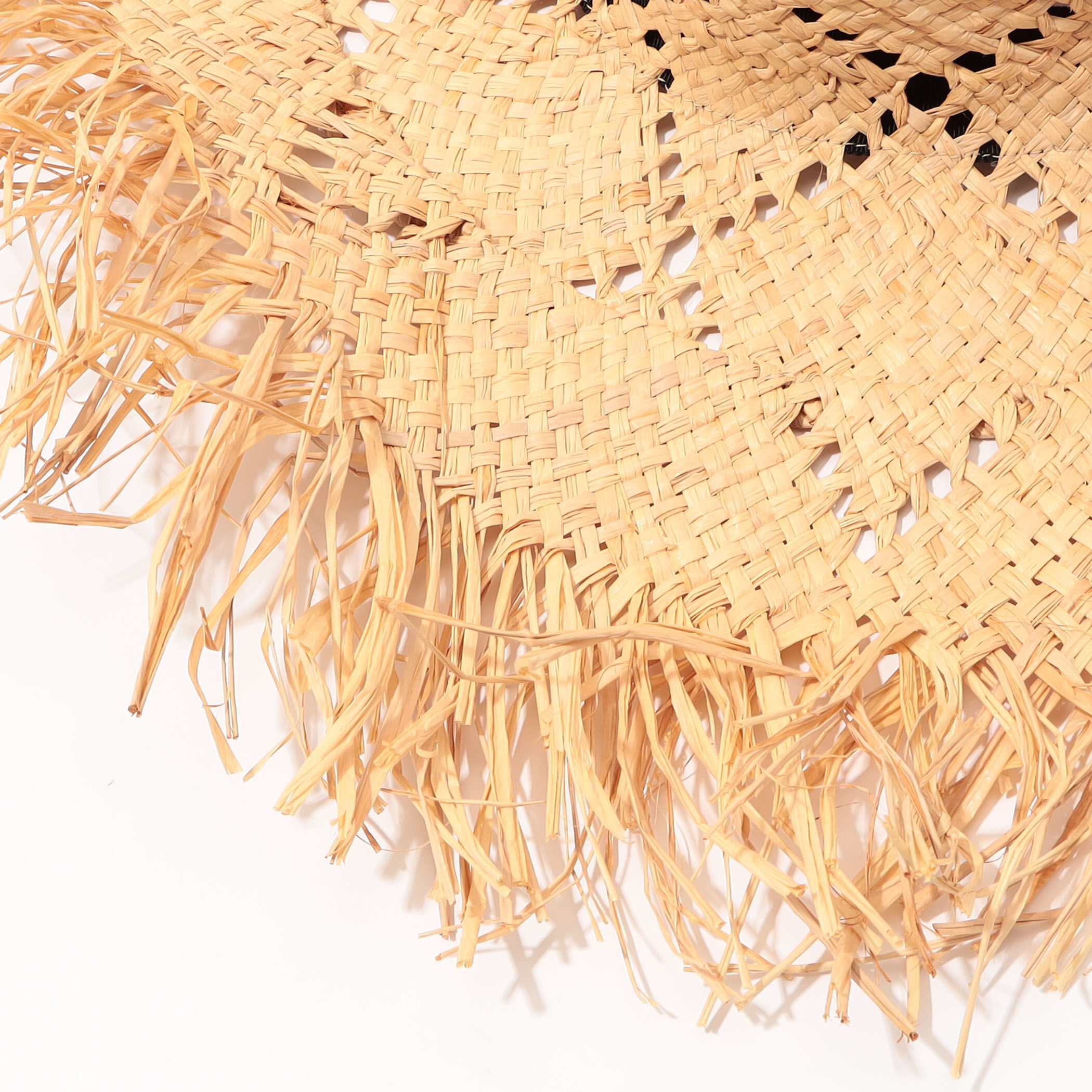 KIJIMA TAKAYUKI RAFFIA ARGYLE WIDE BRIM HAT ラフィアハット