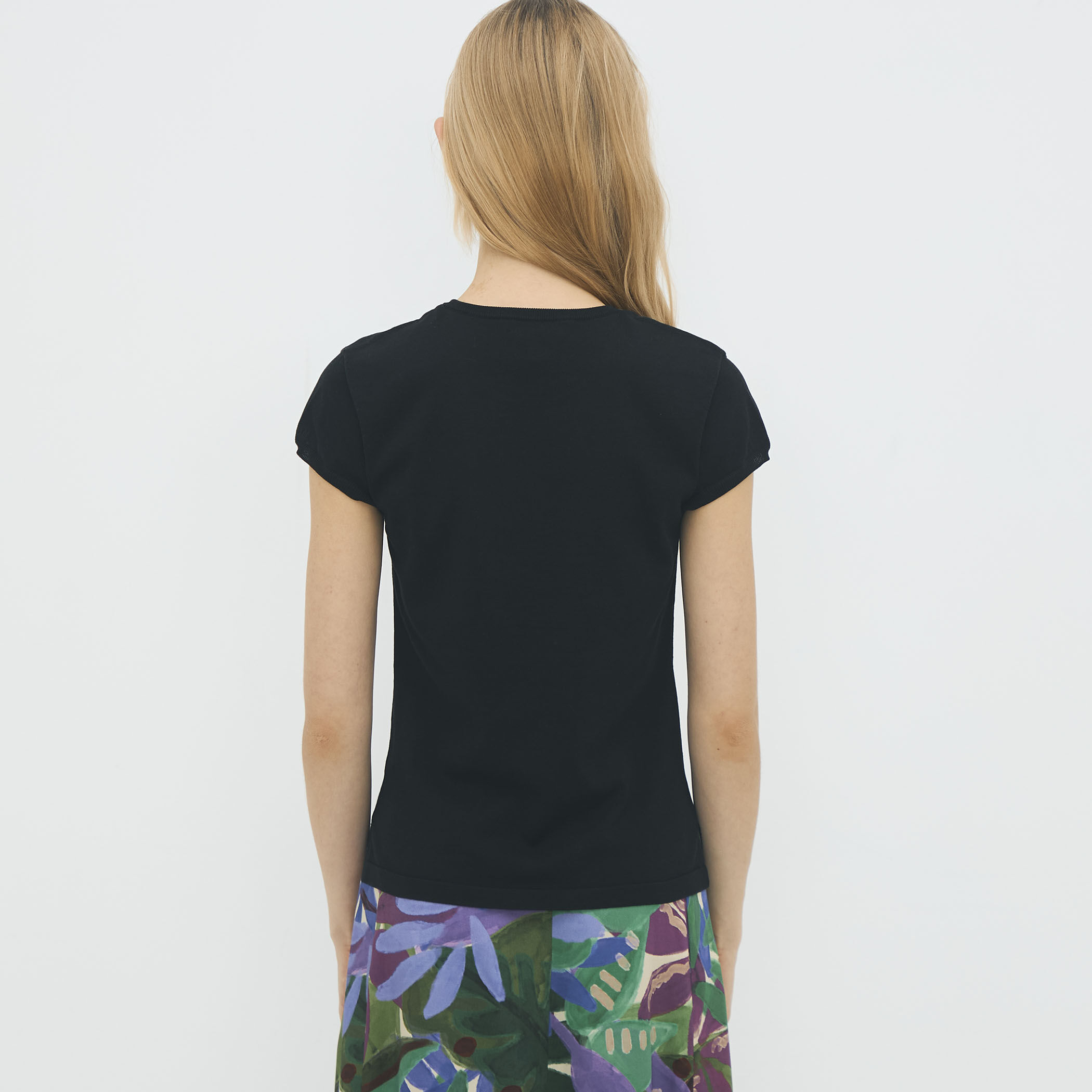 コットンポリエステル フレンチスリーブプルオーバー