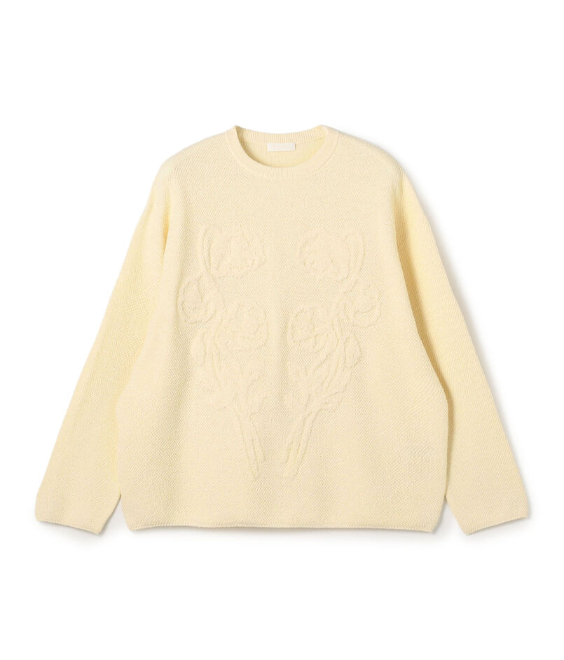 ポピーエンブロイダリー クルーネックプルオーバー