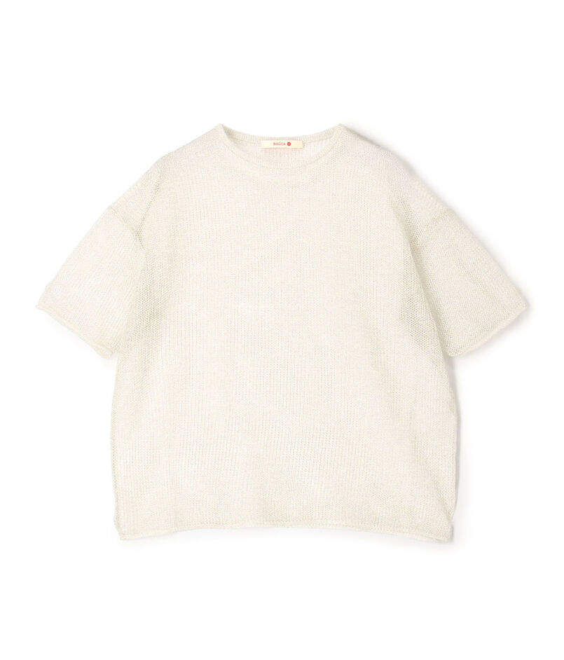 【WEB先行予約】オーロラフィルム リネンハーフスリーブニット