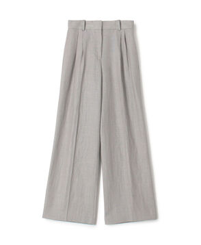 ウェットリネン タックワイドパンツ