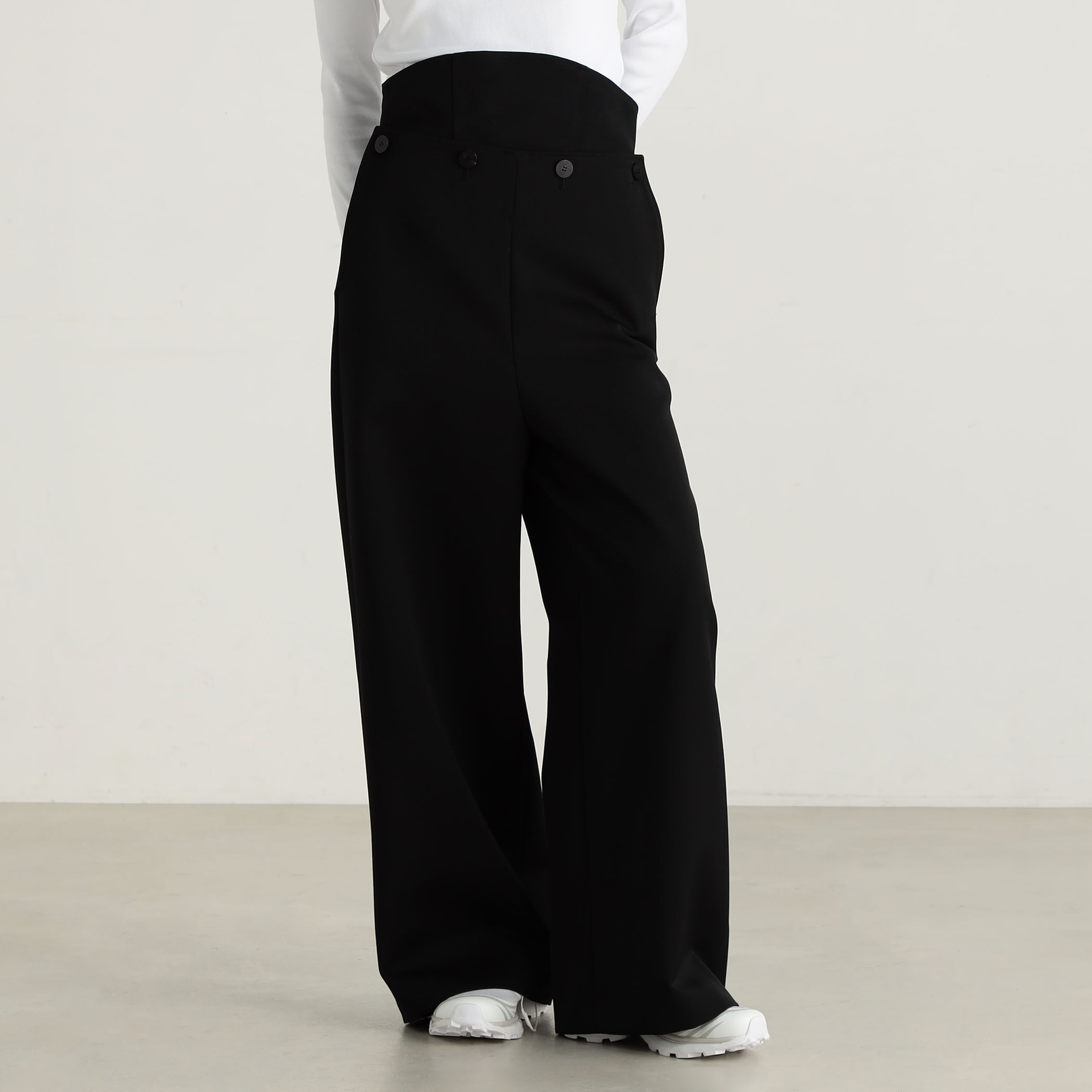 ウールサテン ハイウエストマリンパンツ｜トゥモローランド 公式通販