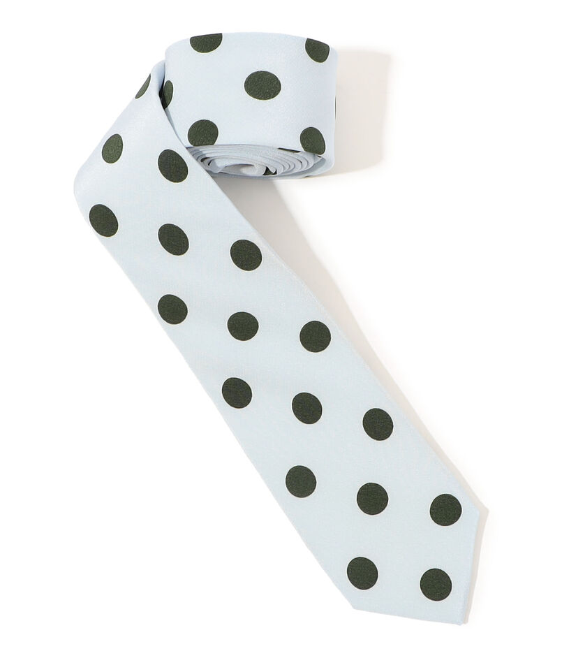 MAISON et VOYAGE シルクプリント 12mmドット ナロータイ