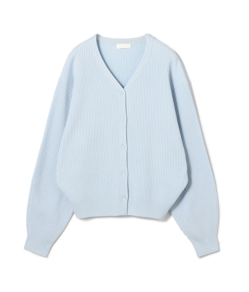 リンクスリブ Vネックカーディガン