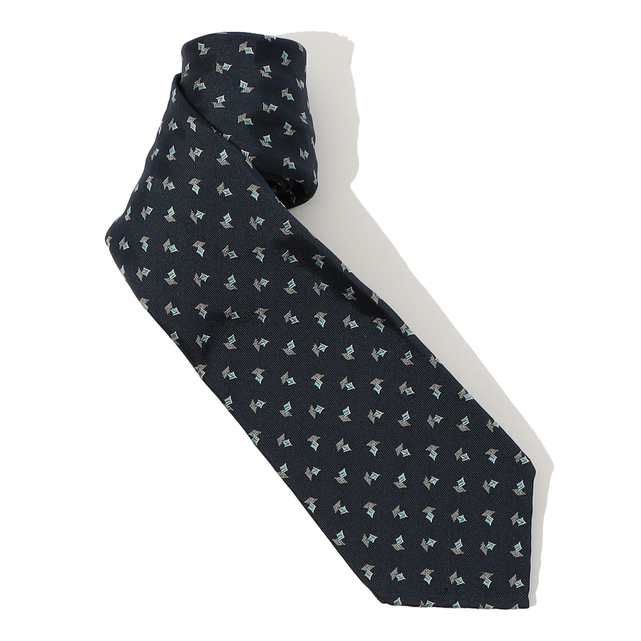 TOMORROWLAND MADE IN ITALY シルクジャガード 小紋柄ネクタイ