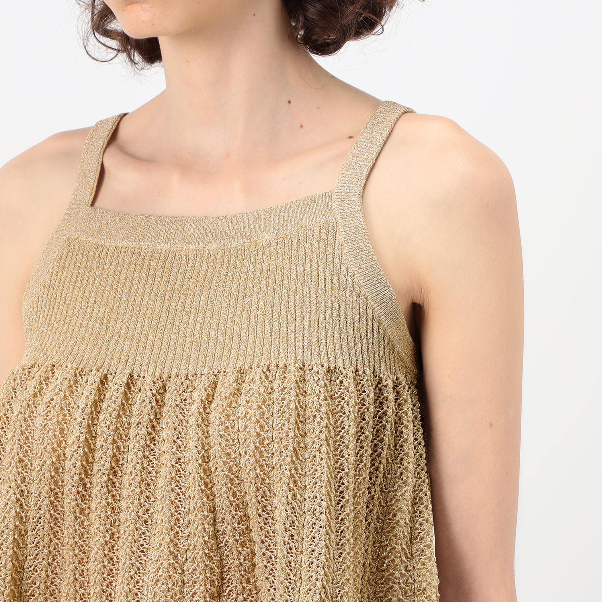 極美品 25SS トゥモローランド キャミソールチュチュ キャメル 36 極美