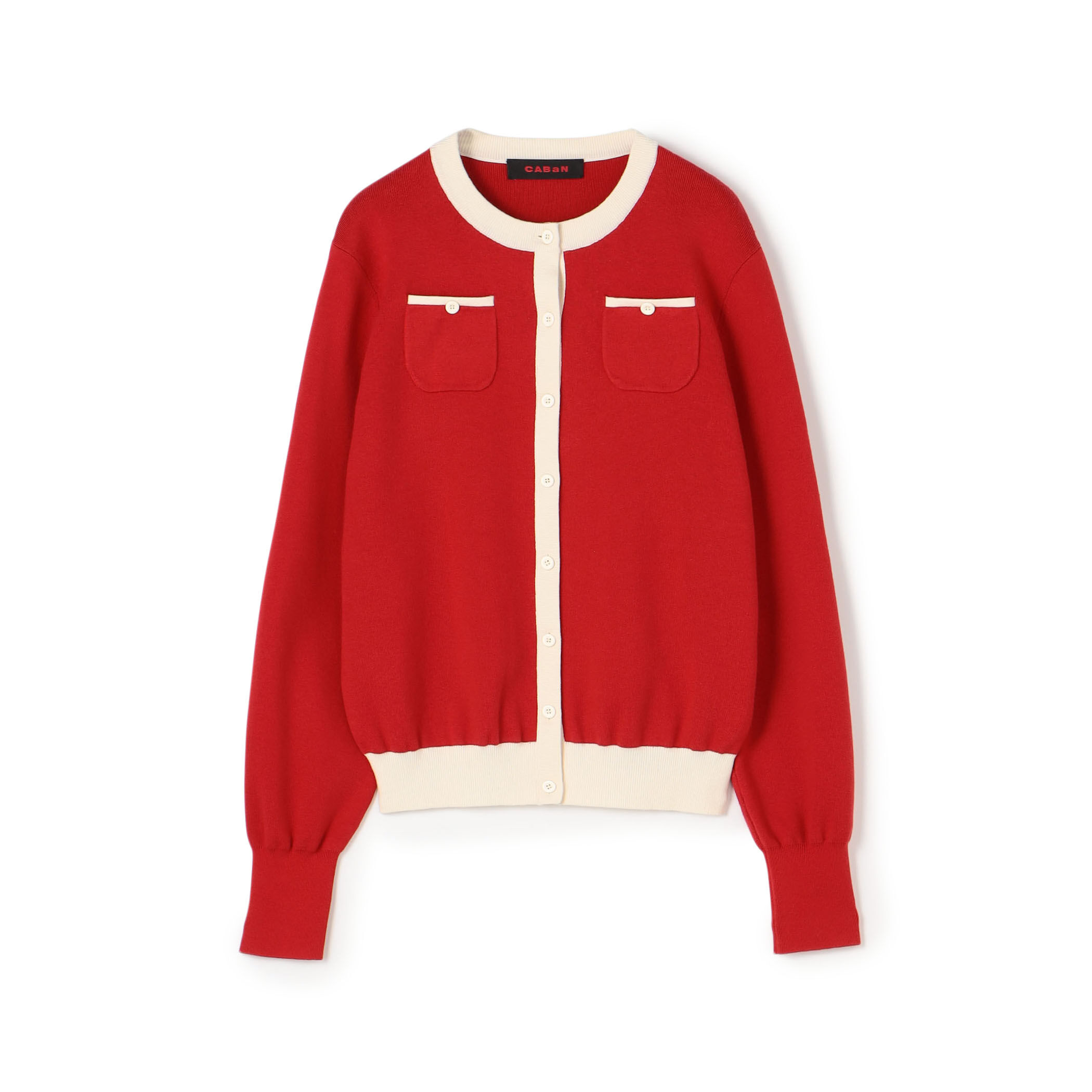 美品 CABaNノースリーブニットカーディガン CABaN ニット セーター シアーナイロン Vネックカーディガン