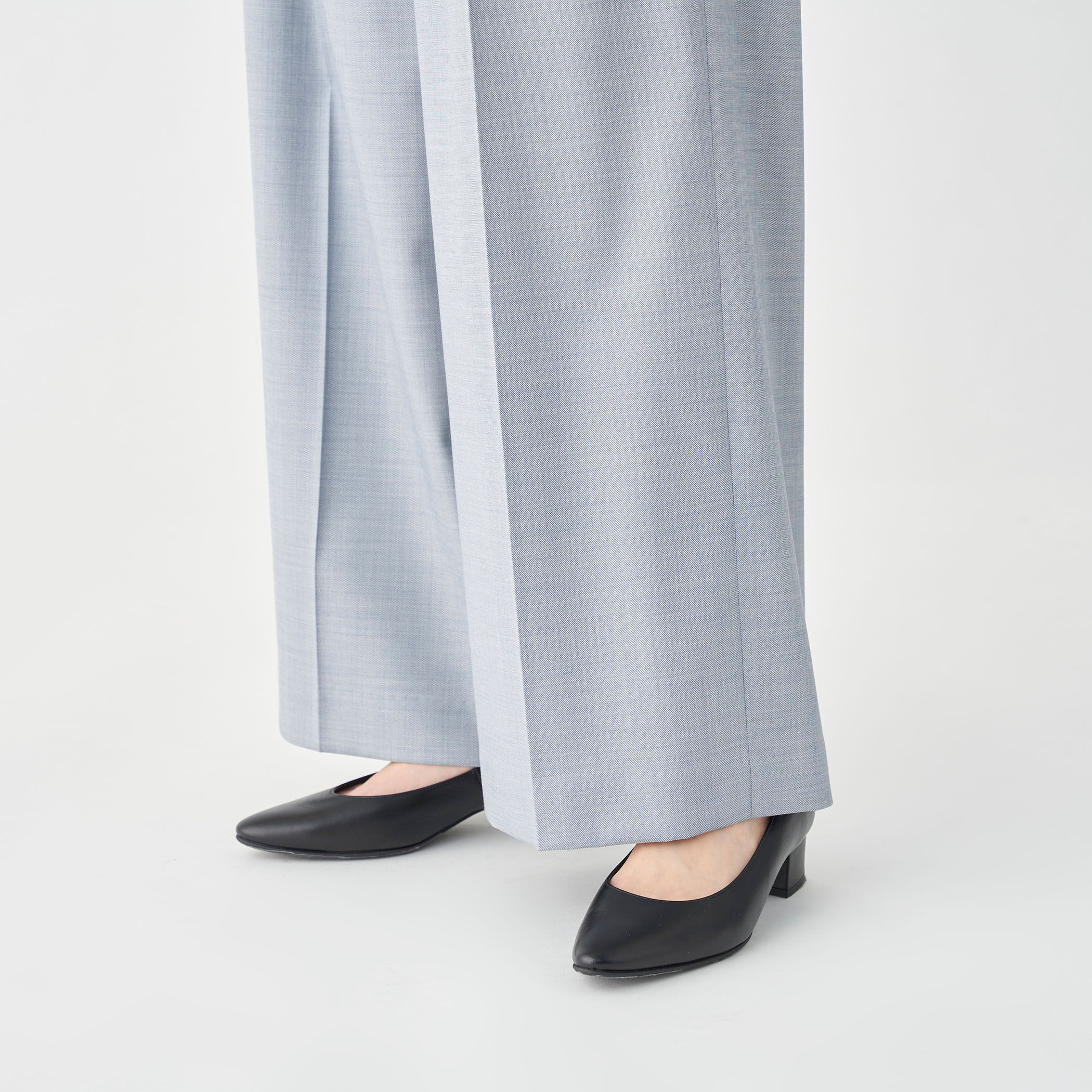 シャイニーシャーク センタープレスワイドパンツ
