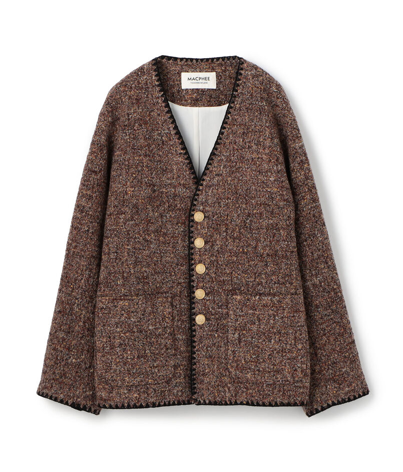 スライバージャージー Vカラージャケット