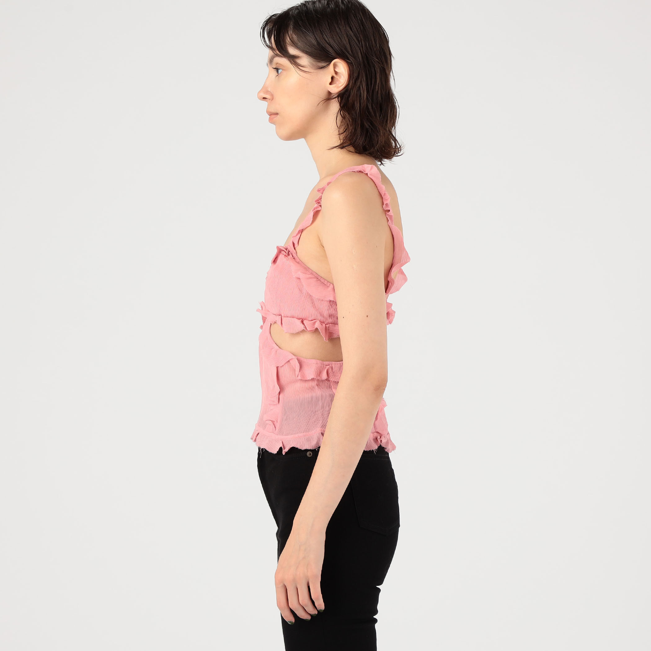 【関税込み】Acne Studios ピンク ストラップ ミディアムドレス Acne Studiosのピンク ストラップ ミディアムドレスがセール中