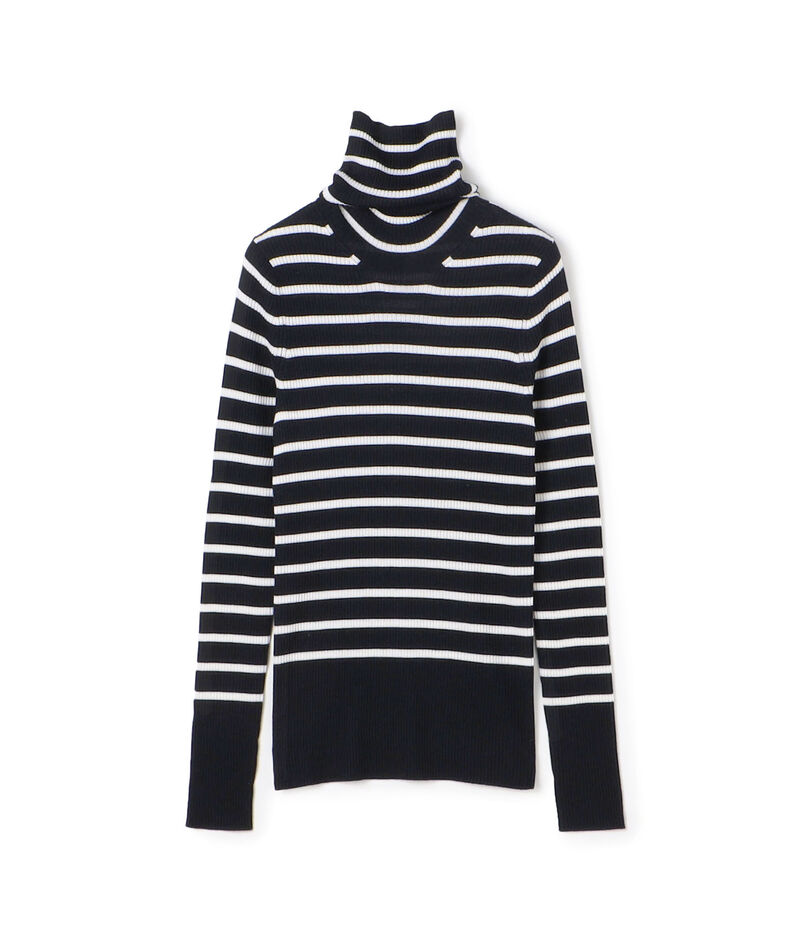 プルミエールウールリブ タートルネックプルオーバー