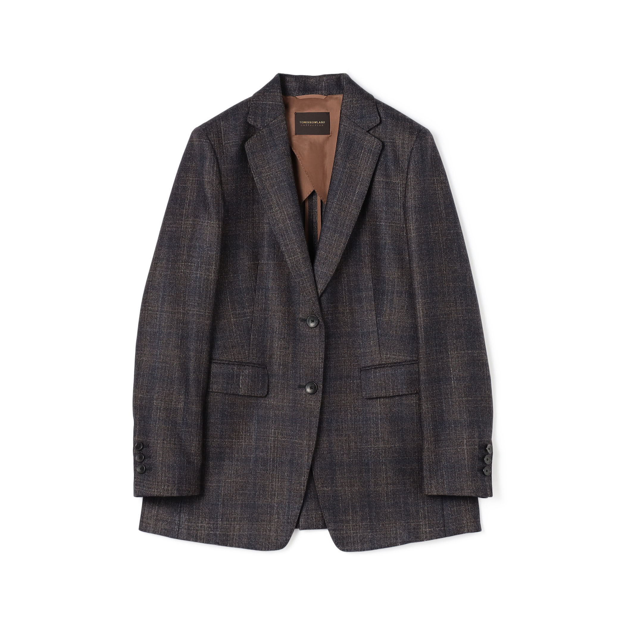 SILK AIR NAVY 2Bテーラードジャケット｜トゥモローランド 公式通販