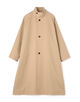 ウールギャバジン スタンドカラーコート