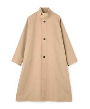 ウールギャバジン スタンドカラーコート