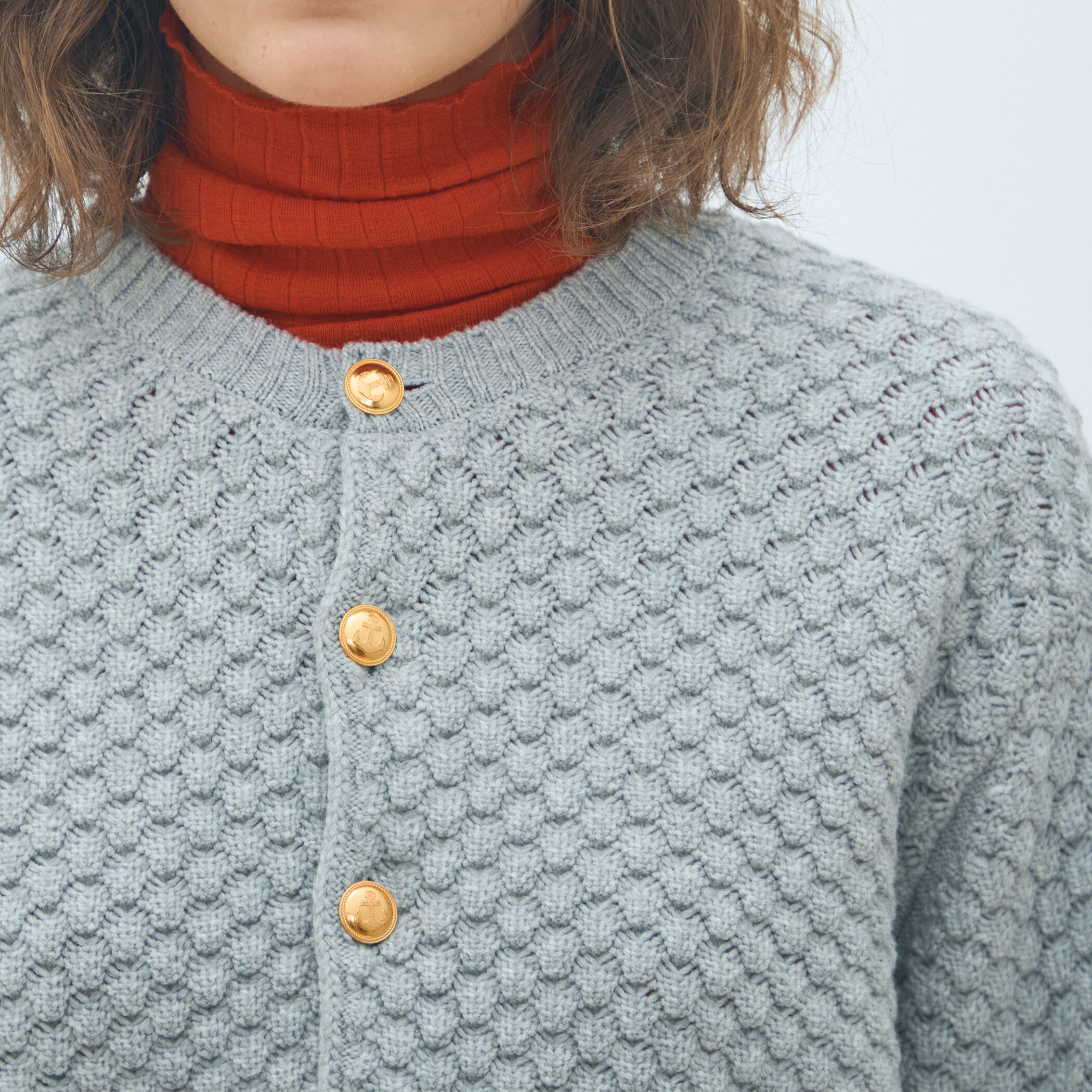 【専用】ケーブルクルーネックカーディガン ユニクロ ケーブルクルーネックカーディガン