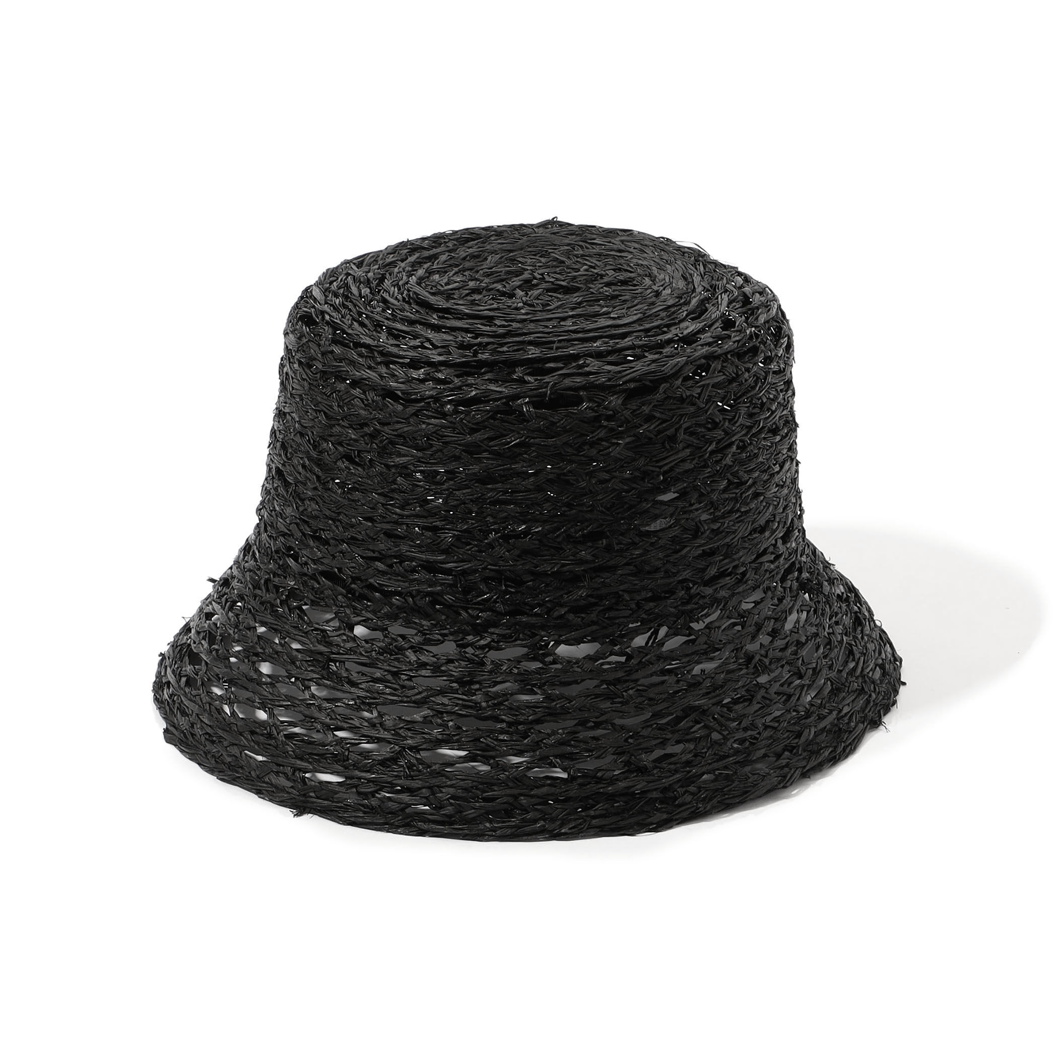 KIJIMA TAKAYUKI RAFFIA HONEYCOMB BRAID BUCKET HAT KIJIMA TAKAYUKI RAFFIA HONEYCOMB BRAID BUCKET HAT