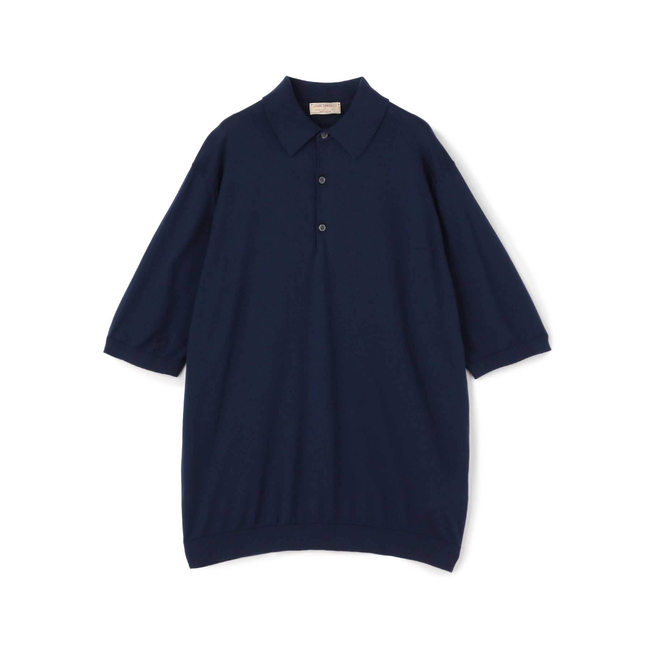 WEB先行予約・別注】JOHN SMEDLEY コットン ポロカラーニット