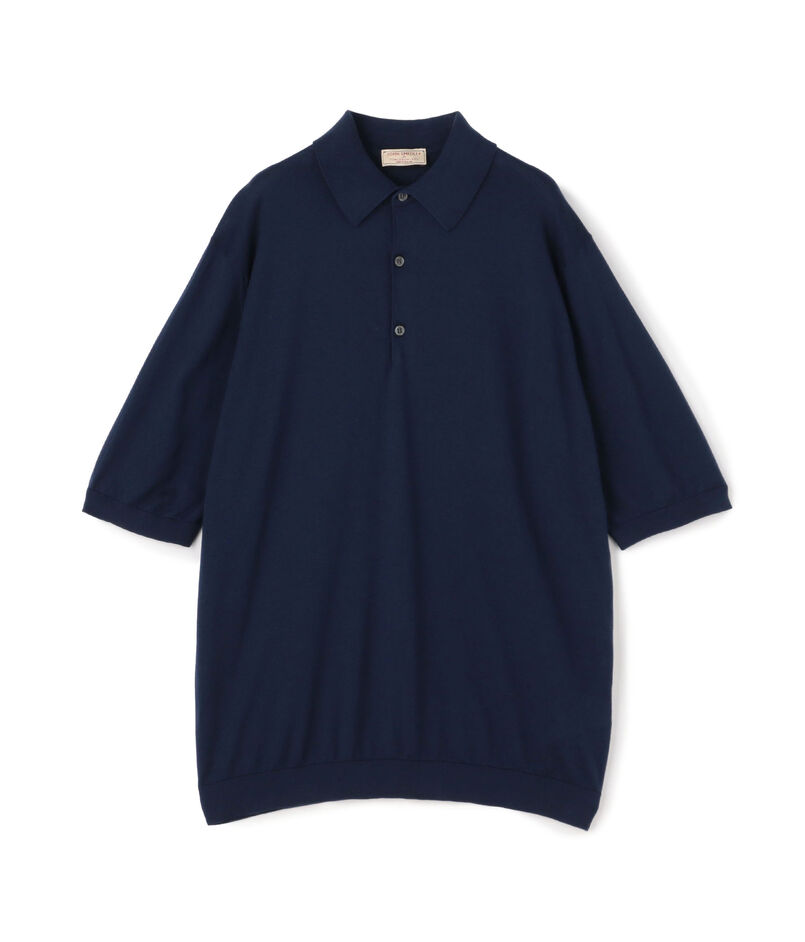 【WEB先行予約・別注】JOHN SMEDLEY コットン ポロカラーニット