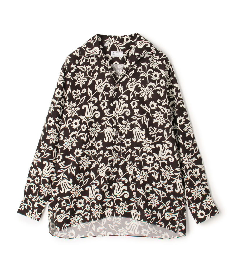 ERRICO FORMICOLA セルロースプリント オープンカラー ロングスリーブシャツ
