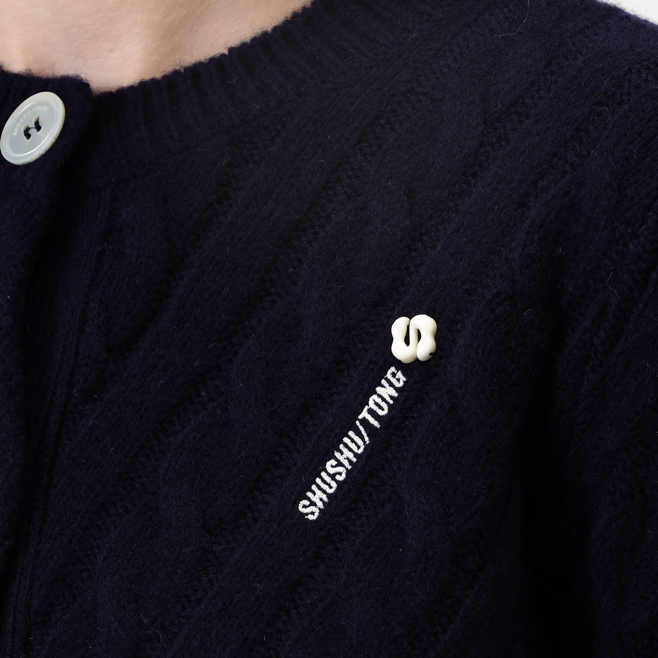 SHUSHU/TONG Cable Knit Cardigan ケーブルニット カーディガン