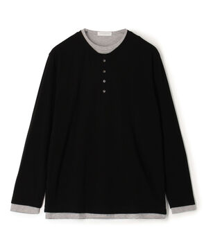 ストレッチ天竺 レイヤードカットソー