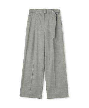 ファインウーステッドウール タックワイドパンツ