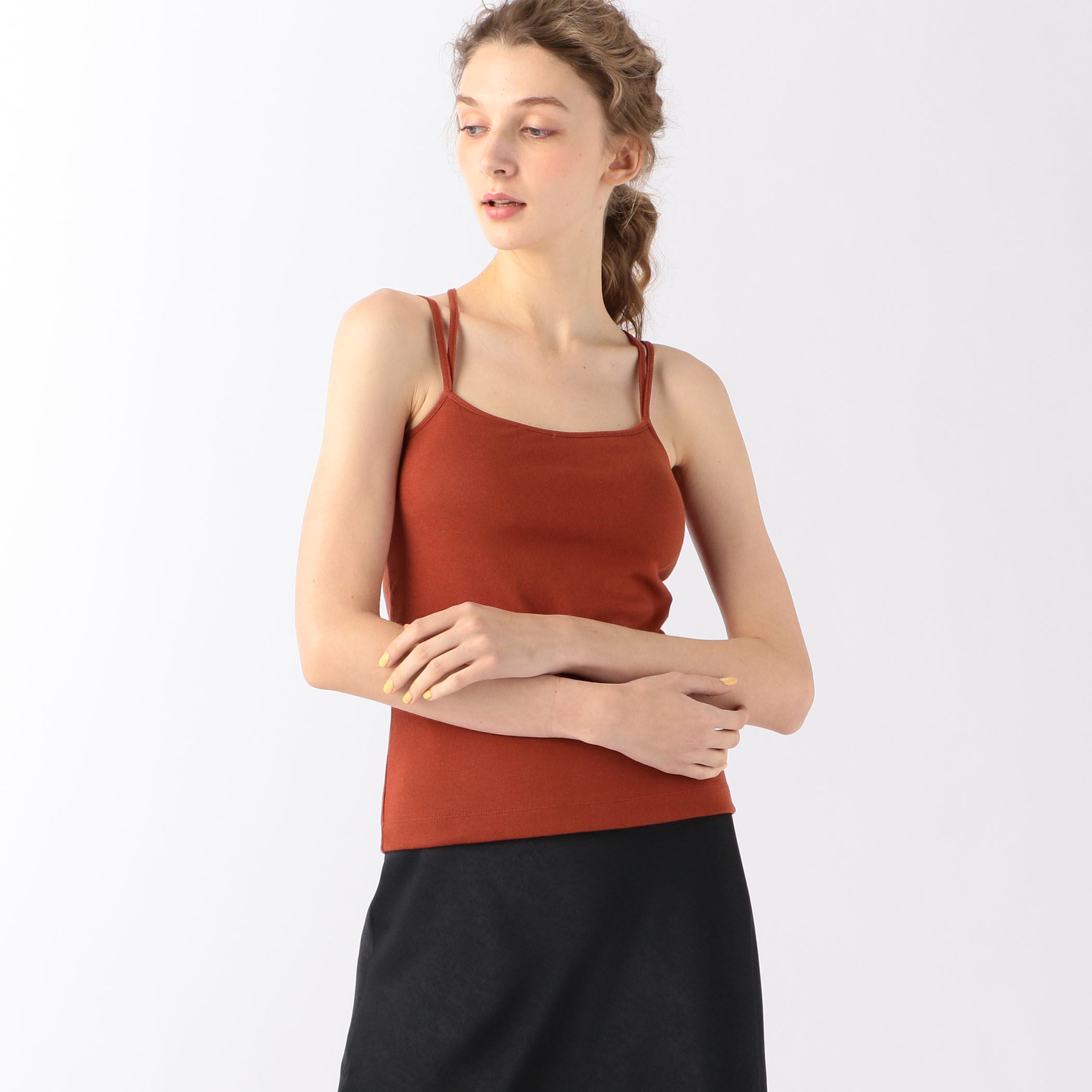 tomorrowland】コットンリネンバスケット キャミソール TOMORROWLAND