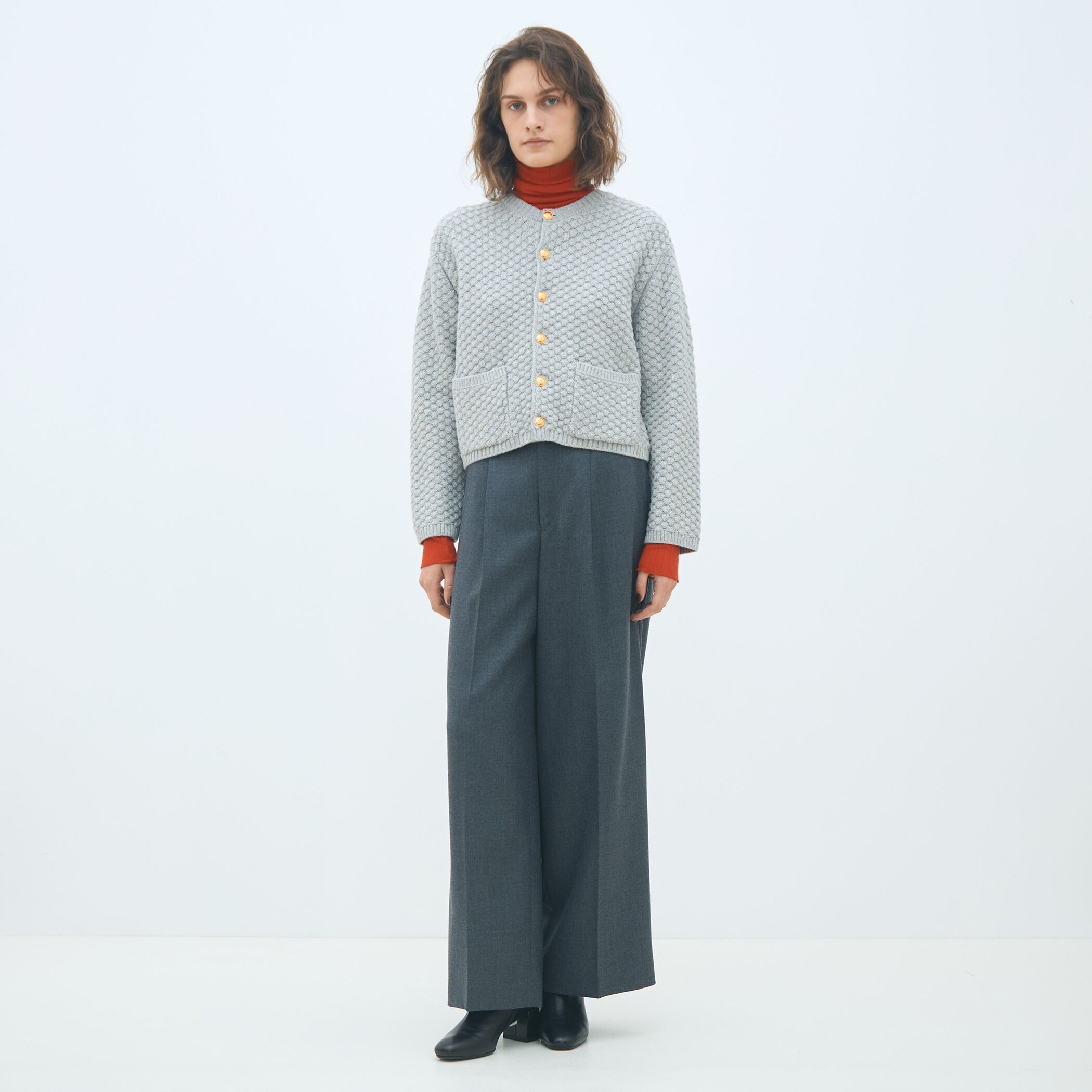 ハイブリットケーブル クルーネックカーディガン｜トゥモローランド