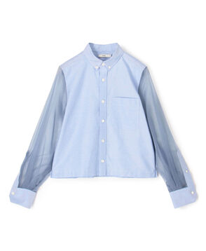 HYKE OXFORD SHEER/S SHIRT シアースリーブシャツ