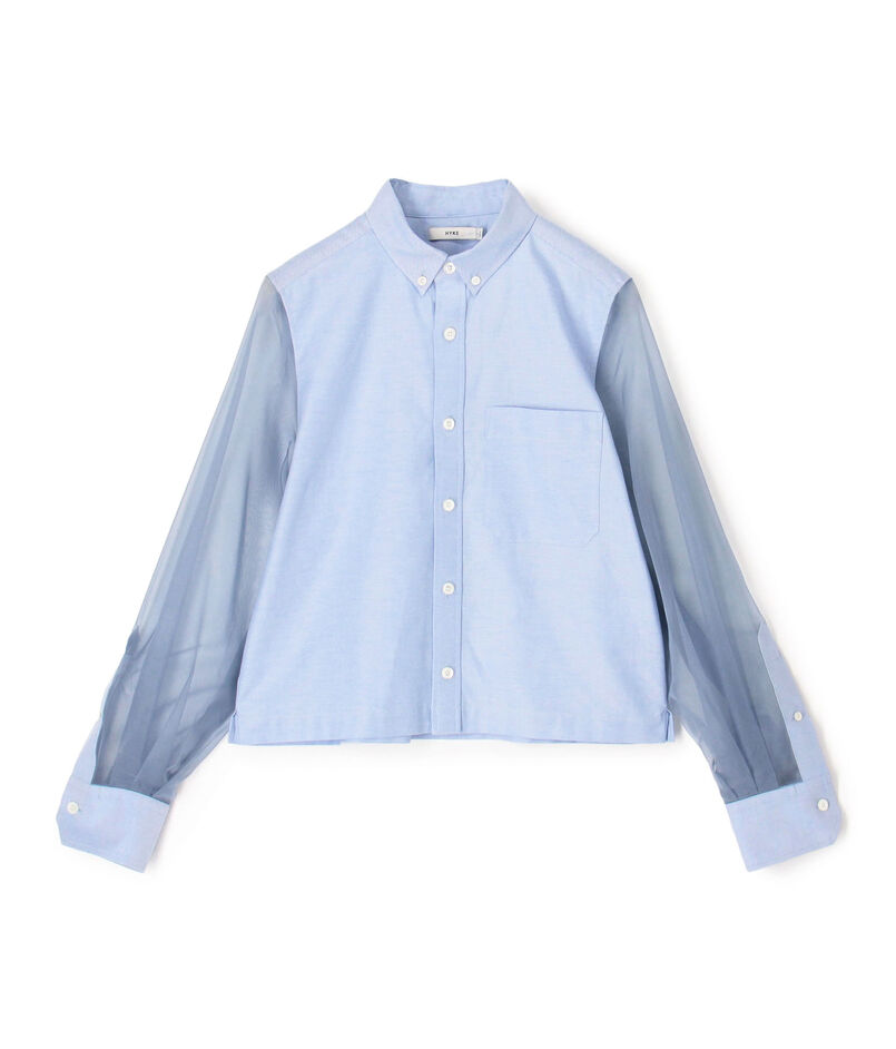 HYKE OXFORD SHEER/S SHIRT シアースリーブシャツ