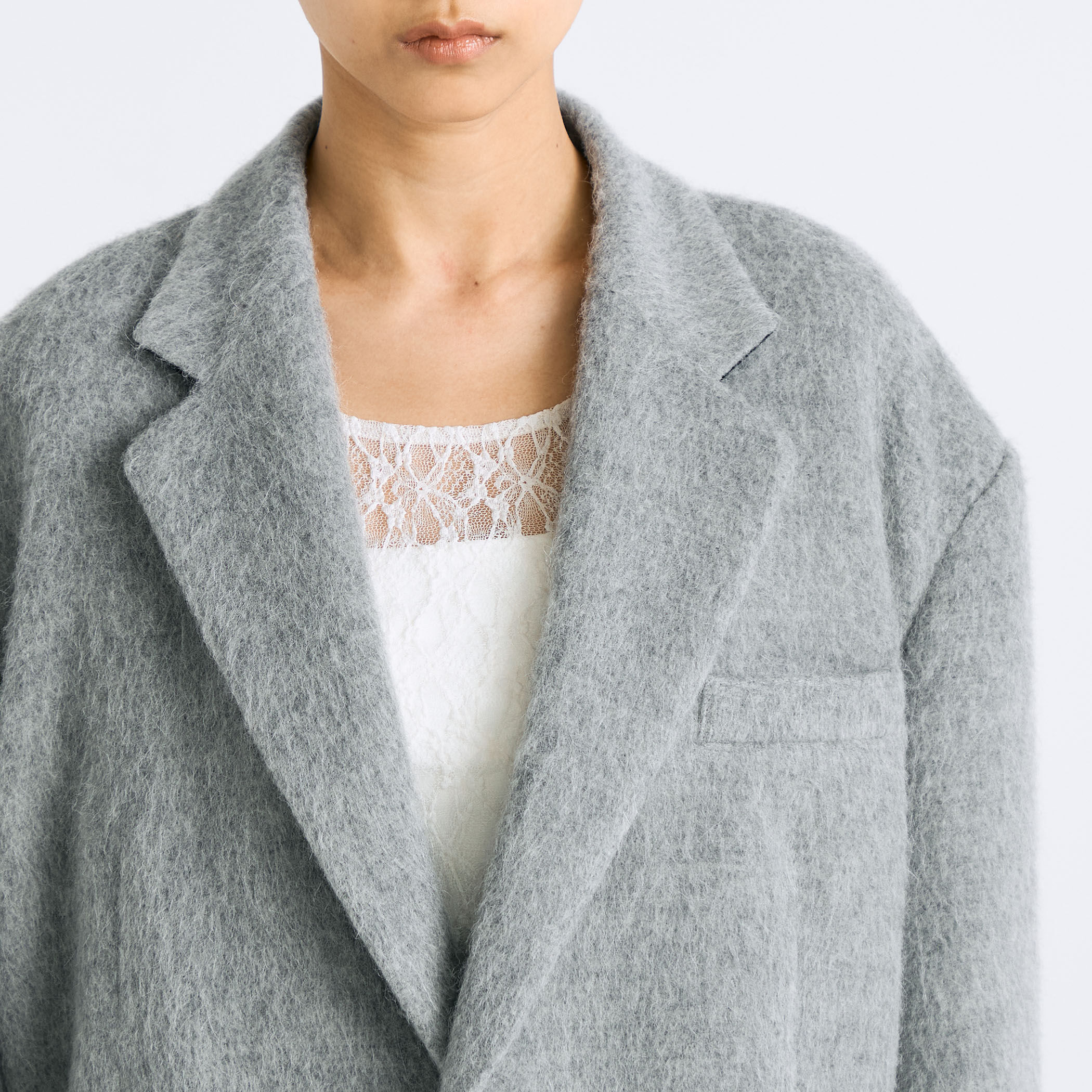 【最終値下げ・新品未使用】tomorrow land アルパカシャギージャケット アルパカシャギー オーバーサイズドジャケット｜トゥモローランド 公式通販