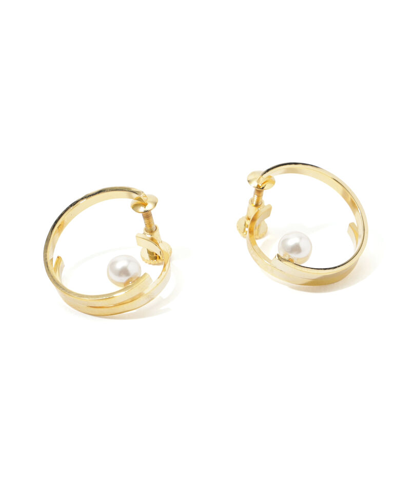 【別注】januka  パールフープイヤリング