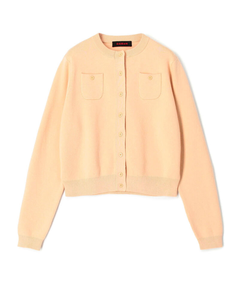 コットンカシミヤ クルーネックカーディガン