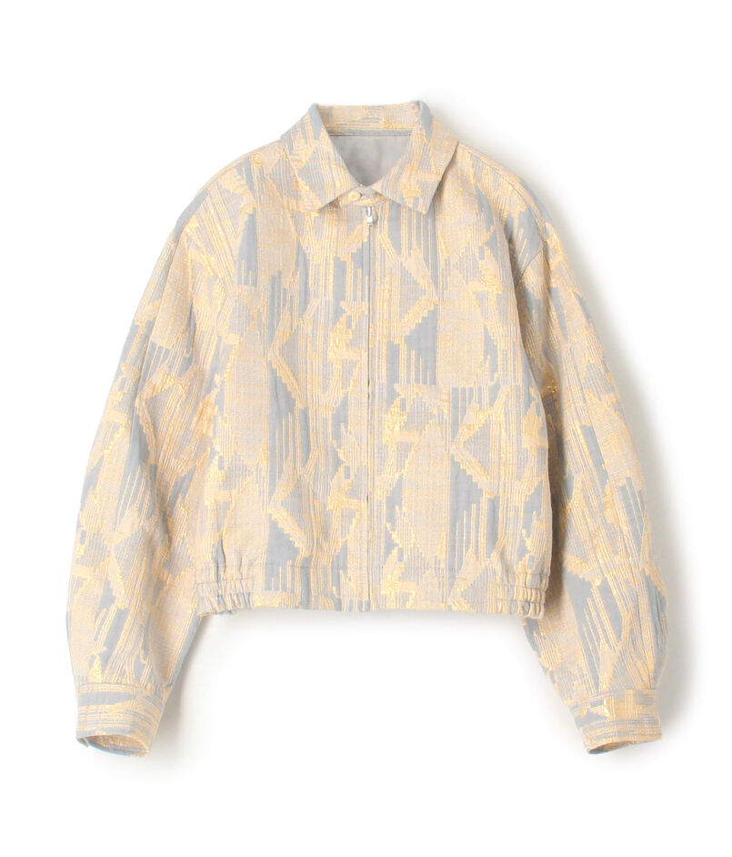ジオメトリックグリッタージャカード ジップアップブルゾン 