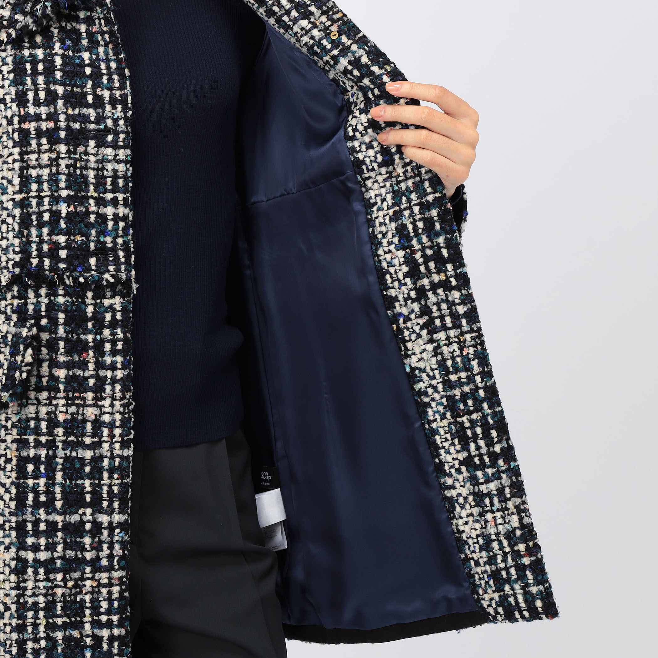 トゥモローランド ツイード　ステンカラーコート スチュワートファンシー ステンカラーコート｜トゥモローランド 公式通販