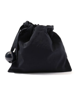 Bucket Baggage Ball Charm Satin Mini Bag