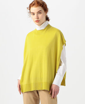 カシミヤシルク ビルドネックベスト