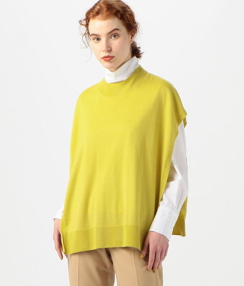 カシミヤシルク ビルドネックベスト