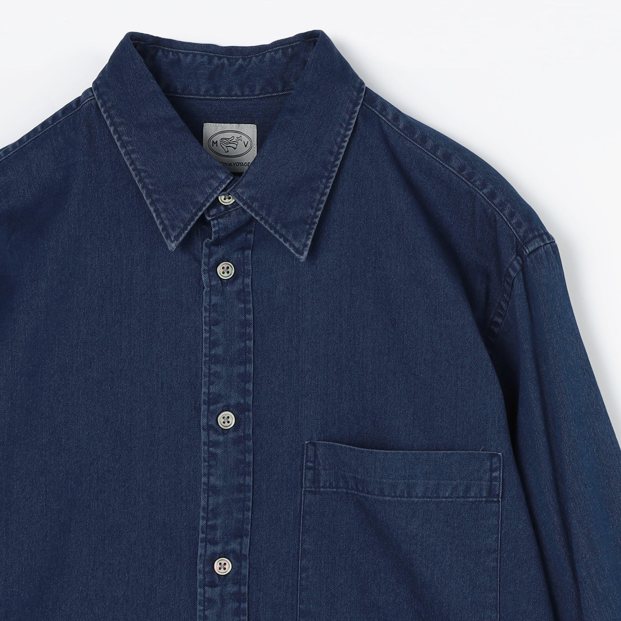 【新品】  DIESEL / ディーゼル | メッシュ インディゴ切替 レギュラーカラー シャツ  | M | ネイビー | レディース DIESEL - 【新品】 DIESEL / ディーゼル | メッシュ インディゴ切替