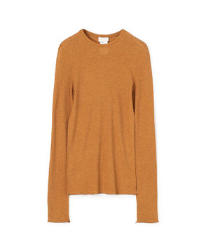 コットンシルクリブ クルーネックプルオーバー