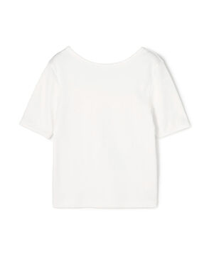 シルキーリブ ボートネックプルオーバー