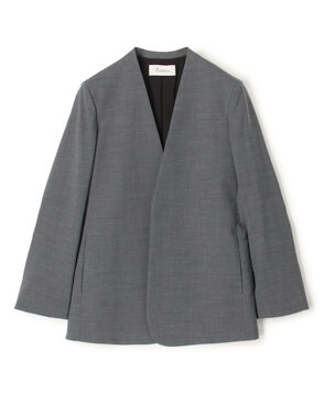 Super140&rsquo;sトロピカルウール ノーカラージャケット