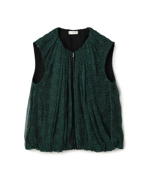 シルク楊柳 2-wayノースリーブブラウス