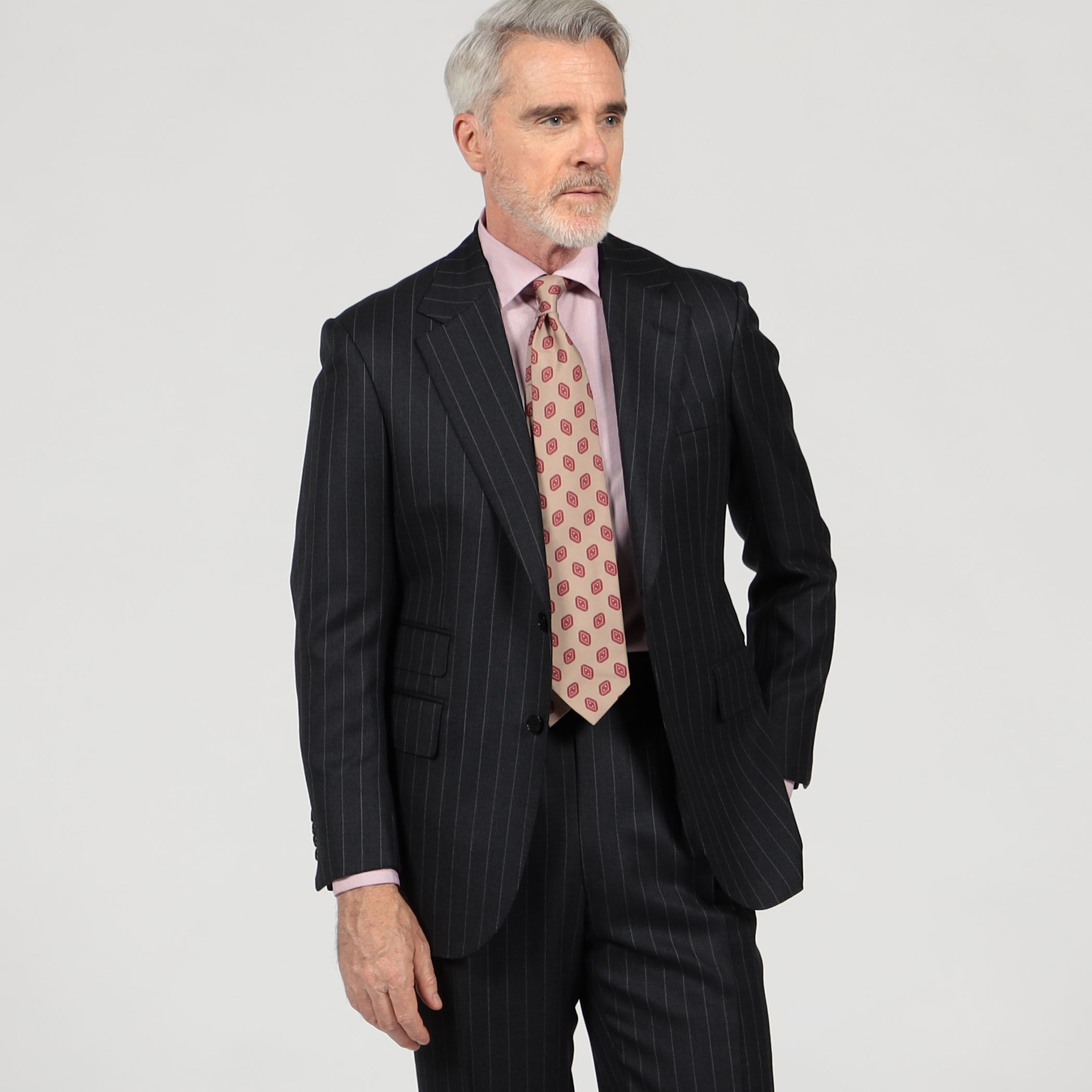 ウール シングルブレステッド2Bスーツ ISLAND FLEECE E.Zegna