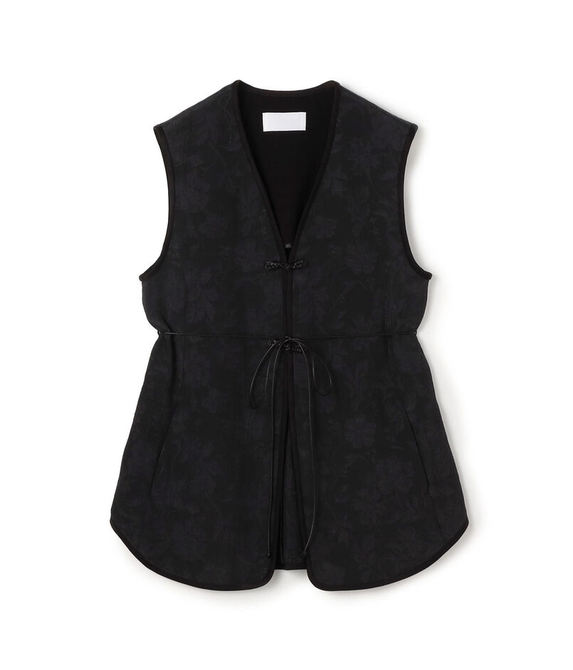 Mame Kurogouchi Raised Jacquard Frog Button Vest ジャカードベスト