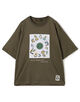 CABaN スビンコットン フラワーサークルプリントＴシャツ