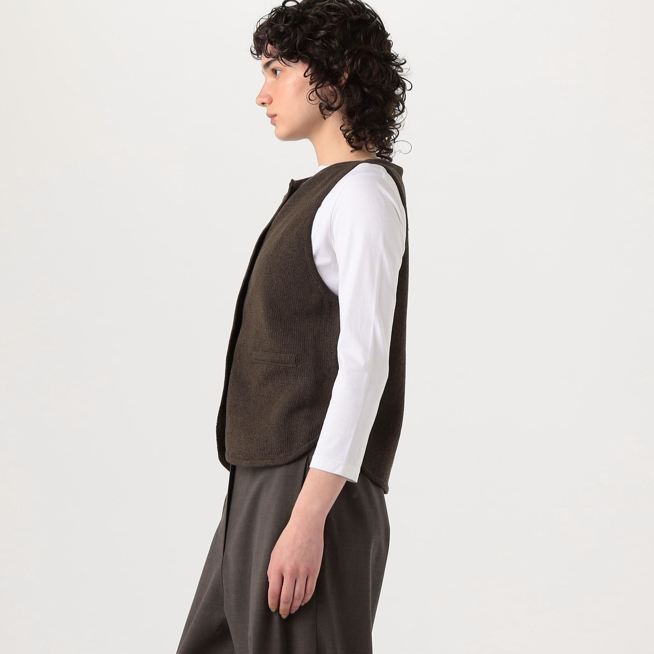 CORDERA コルデラ ニットベスト ブラック・FREEサイズ （Bshop