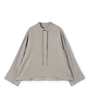 ■■■プレイドセルロースツイル プルオーバーブラウス