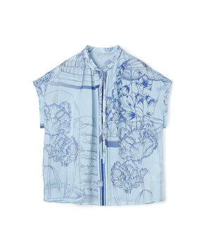 【別注】manipuri for Ballsey Glass dome Flower ボウタイブラウス