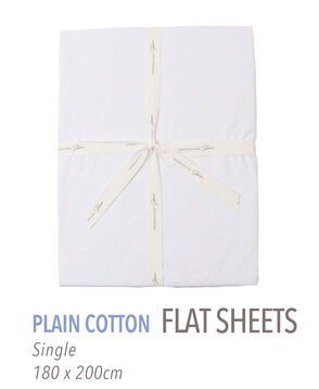 プレーンコットン フラットシーツ（シングル）